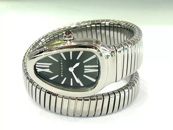 Bvlgari Stainless Steel Serpenti Tubogas Watch PO31338 with Pouch