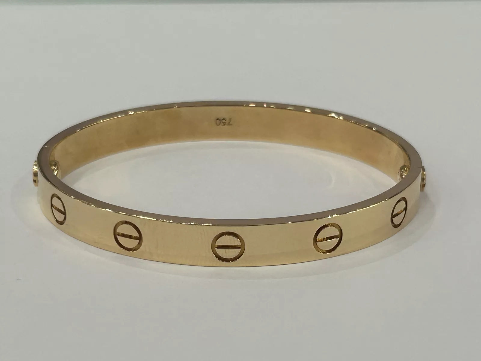 Cartier 18K Rose Gold Love Bracelet Classic Model W/Box & Screwdriver Sz 16