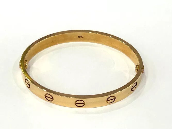 Cartier 18K Rose Gold Love Bracelet Classic Model W/Box & Screwdriver Sz 16