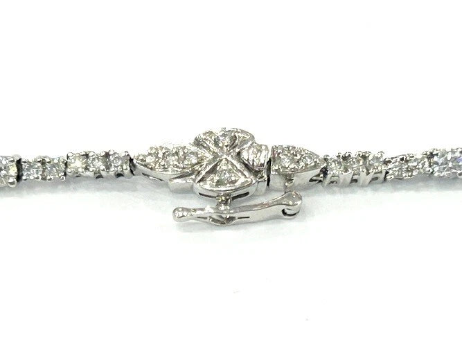 18K White Gold Diamond Waterfall Drop Necklace 22.56 Carat Total Weight