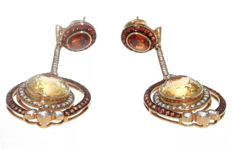 Zorab 18K Yellow Gold Diamond & Semi-Precious Stone Drop Earrings 1.00Ctw