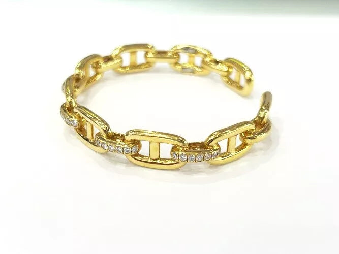 18K Yellow Gold Diamond Link Fashion Bracelet 1.00-1.25 Carats