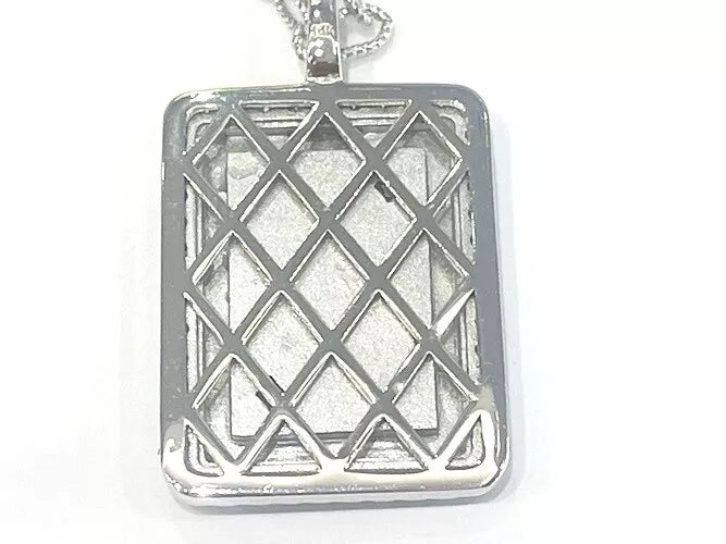 14K White Gold Ace King Of Diamond Pendant Necklace 0.73 Carats