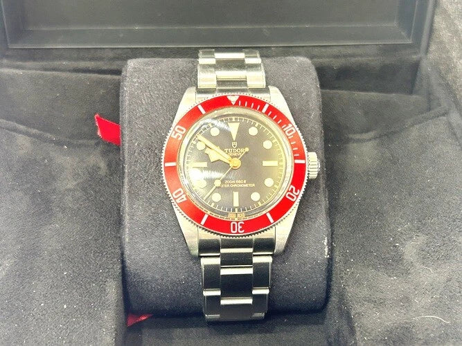 Tudor Black Bay Stainless Steel Red Bezel Watch Ref#7941A1AORU W/ Box & Papers