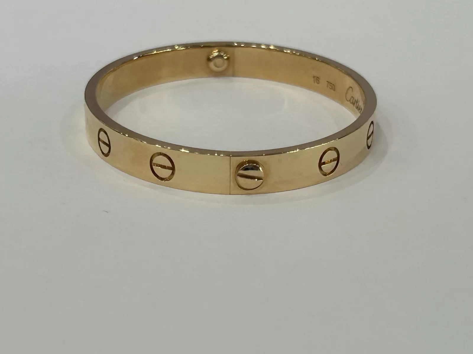 Cartier 18K Rose Gold Love Bracelet Classic Model W/Box & Screwdriver Sz 16