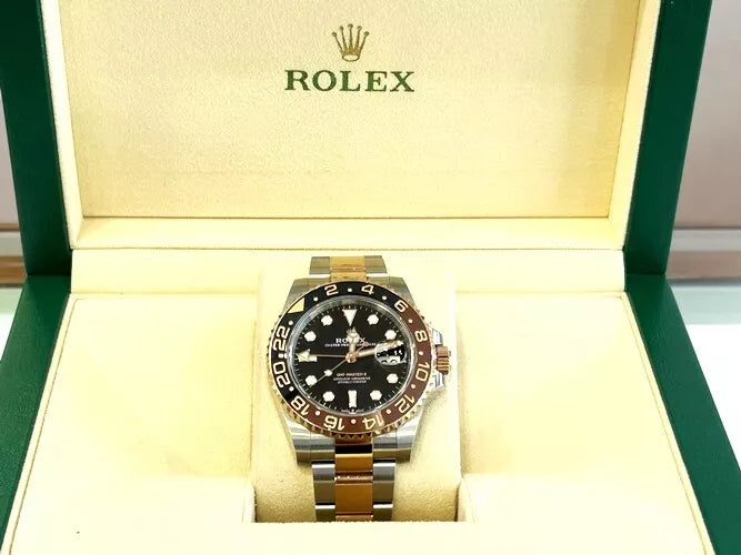 Rolex 18K Rosegold/Stainless Steel GMT-Master II Rootbeer 40MM B&P 126711CHNR