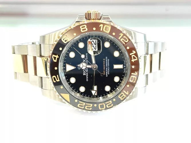Rolex 18K Rosegold/Stainless Steel GMT-Master II Rootbeer 40MM B&P 126711CHNR