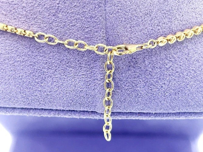 14K Yellow Gold Emerald & Diamond Bezel Necklace 1.85 Carat Total Weight