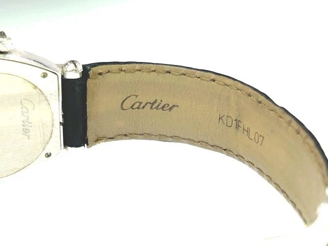 Cartier Tonneau Dual-Time 18K White Gold Diamond Watch Ref# 2804H