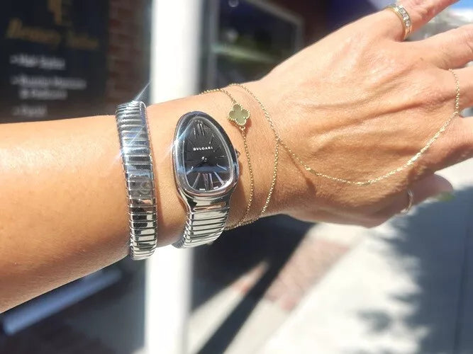 Bvlgari Stainless Steel Serpenti Tubogas Watch PO31338 with Pouch