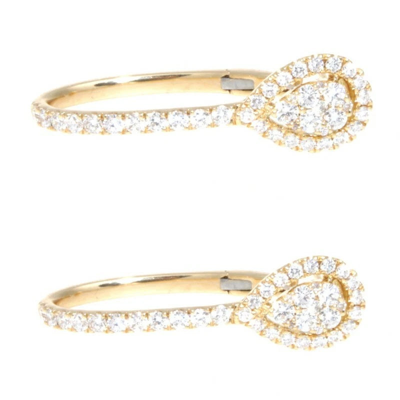ew 18k Yellow Gold & Diamond Hoop Earrings 1.34 Tcw.