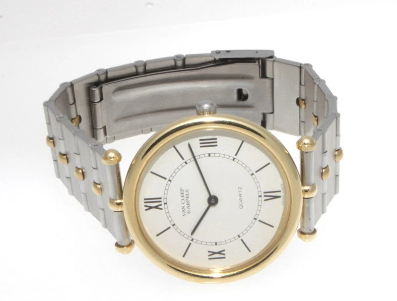 Van Cleef & Arpels Steel & 18K Yellow Gold Plated La Collection 29mm Watch