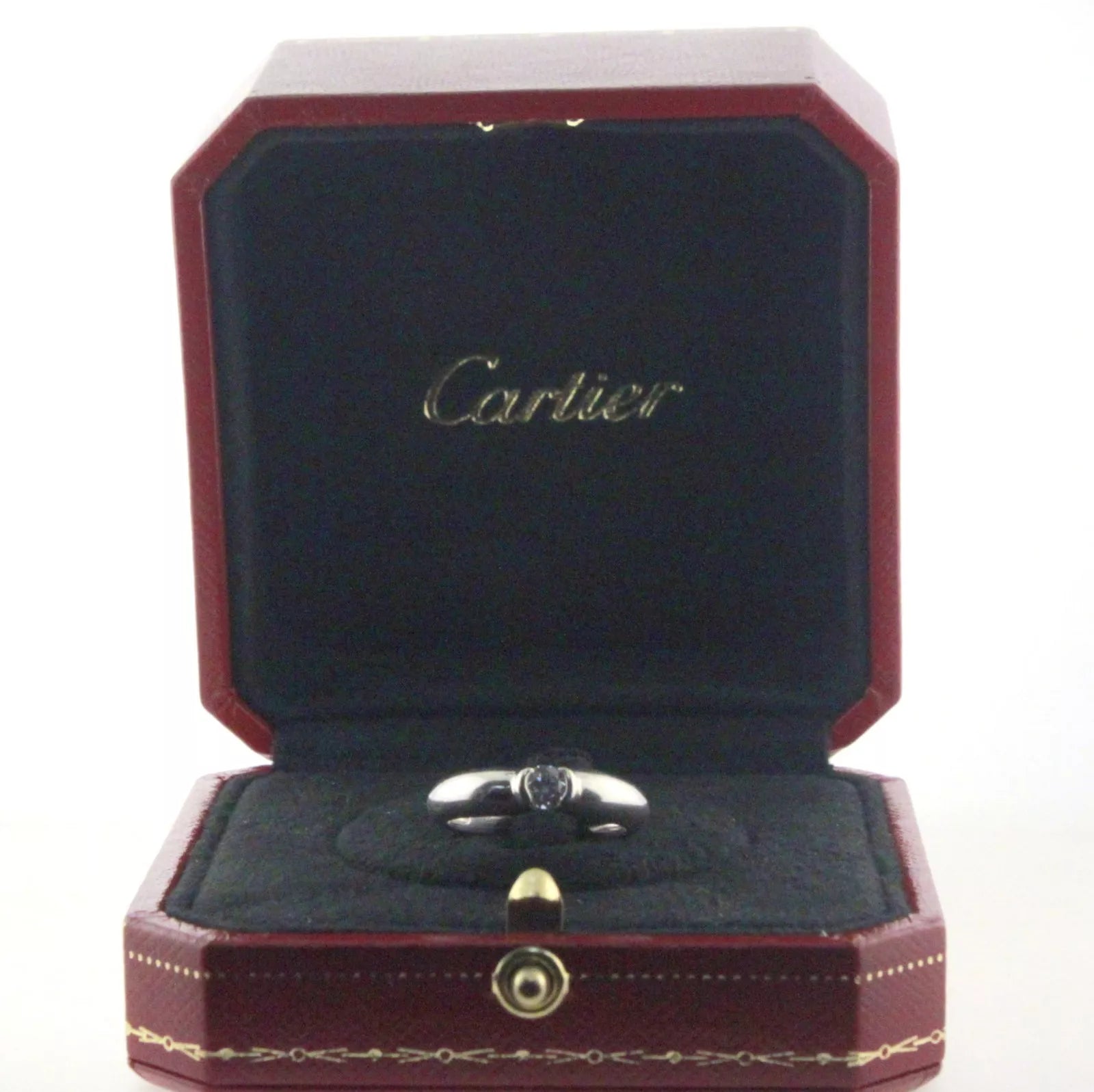 Estate AUTHENTIC CARTIER 0.25 ctw. Diamond 18K White GOLD RING Size 6.5 4.2 g