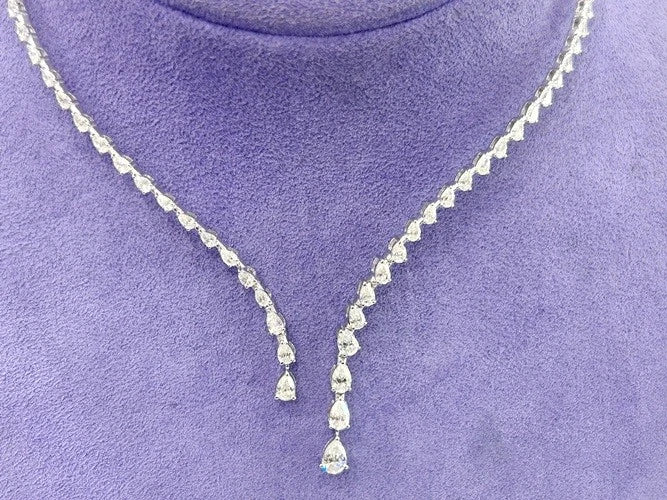 18KWG Diamond Choker Necklace 5.87CTS