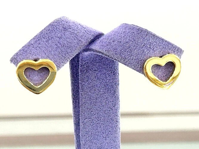 Tiffany & Company 18K Yellow Gold Heart Earrings 4.1 Grams