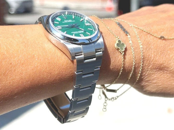 Rolex Stainless Steel Oyster Perpetual Green Dial 36MM 126000 W/Papers