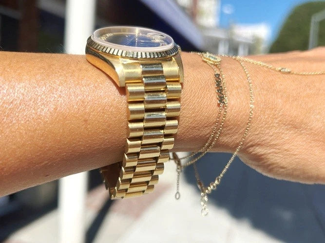 Rolex 18K Yellow Gold Day-Date President Myriad Diamond Dial Watch 18238