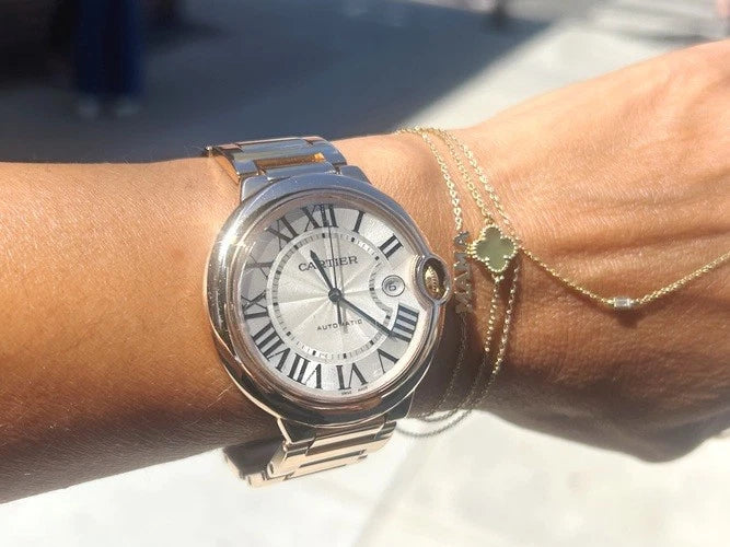 Cartier 18K Rose Gold Ballon Bleu 42MM Watch W/ Box W69006Z2