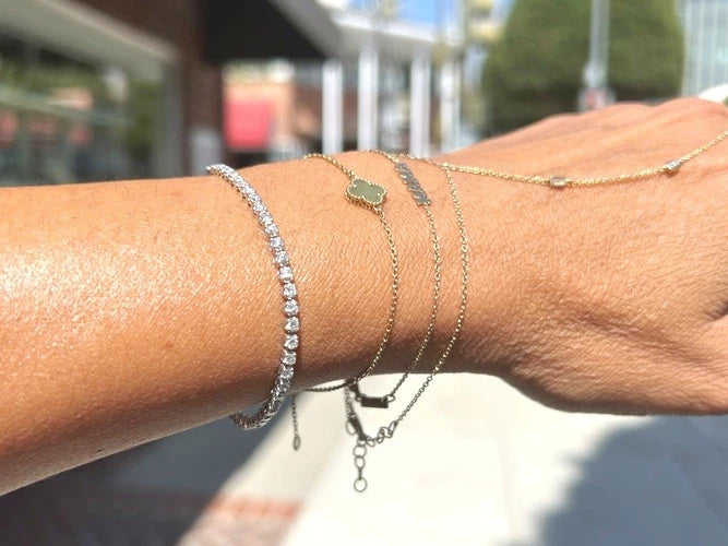14K White Gold Round Diamond Tennis Bracelet 1.00-1.25 Carats