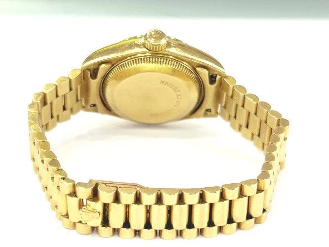 18K Yellow Gold Rolex Ladies Presidential DateJust 26MM Diamond Dial 61978