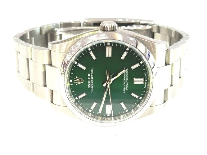 Rolex Stainless Steel Oyster Perpetual Green Dial 36MM 126000 W/Papers