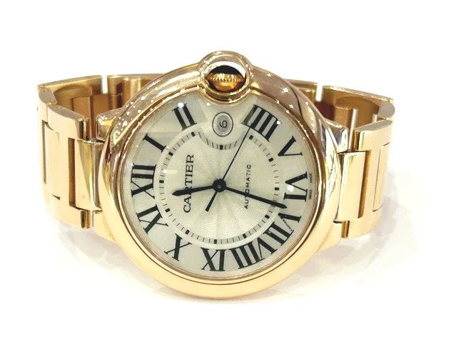 Cartier 18K Rose Gold Ballon Bleu 42MM Watch W/ Box W69006Z2