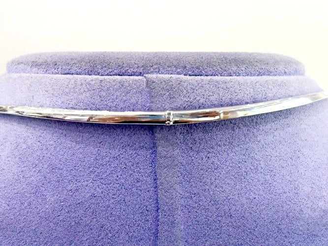 18K White Gold Diamond Collar hinged Choker Necklace 5.87 Carats n c