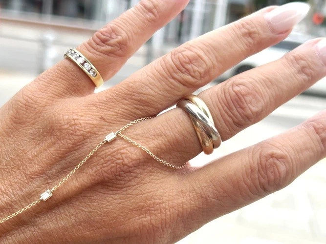 Cartier 18K Rose-Yellow & White Gold Trinity Ring Classic Model Size 54 W/Box