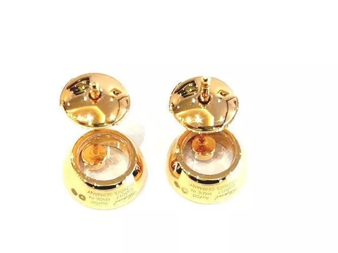 Chopard 18K Rose Gold Happy Diamonds Icons Ethical Diamond Earrings 0.10Cts. B&P