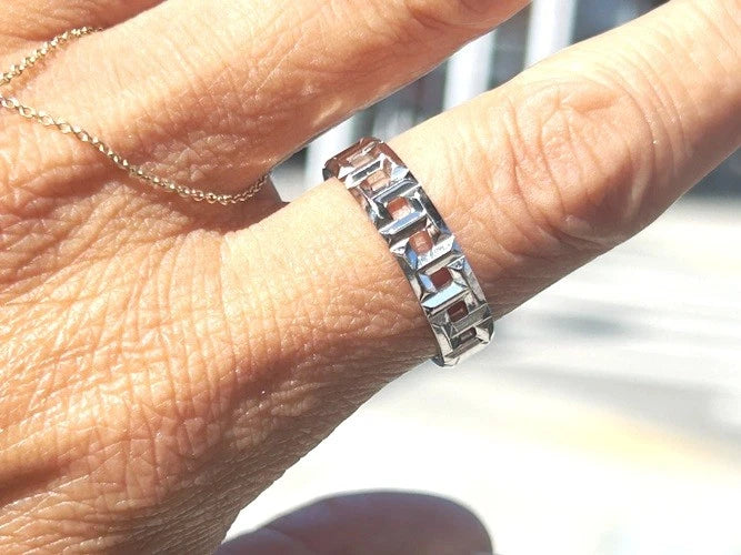 Tiffany & Company 18K White Gold Tiffany T True Wide Ring 5.90 Grams