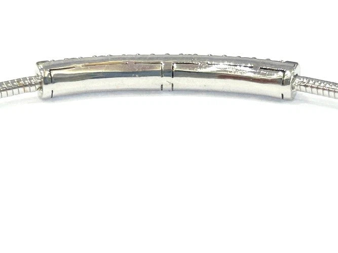 18KWG Pave' Diamond Flexible Bracelet 0.57Cts