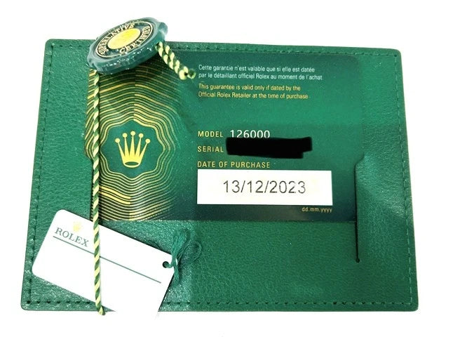 Rolex Stainless Steel Oyster Perpetual Green Dial 36MM 126000 W/Papers