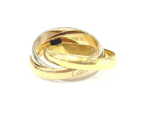 Cartier 18K Rose-Yellow & White Gold Trinity Ring Classic Model Size 54 W/Box