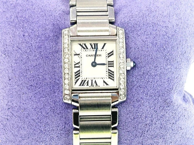 Cartier Tank Francaise Stainless Steel Ladies Watch 2384