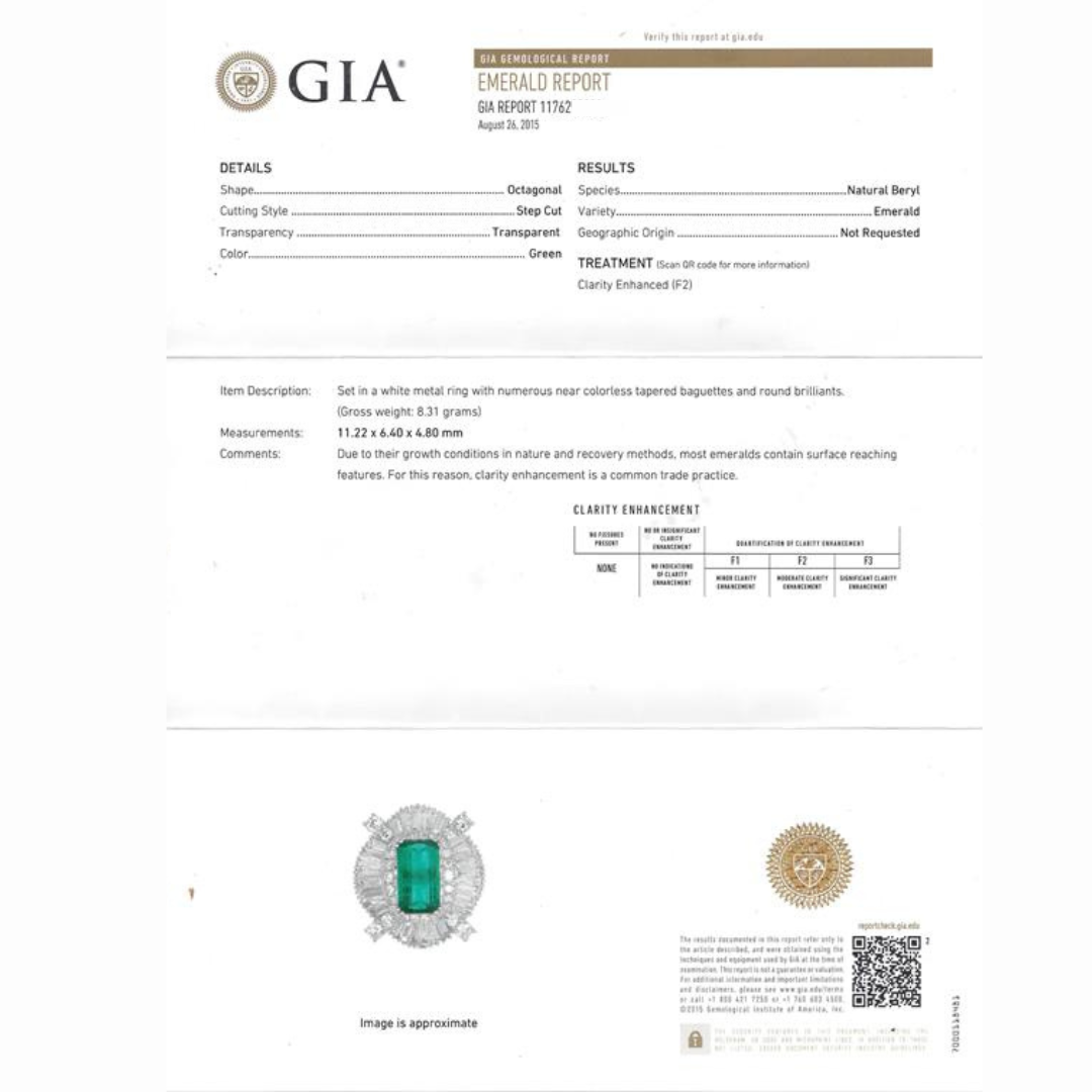 EMERALD BAGUETTE ROUND DIAMOND