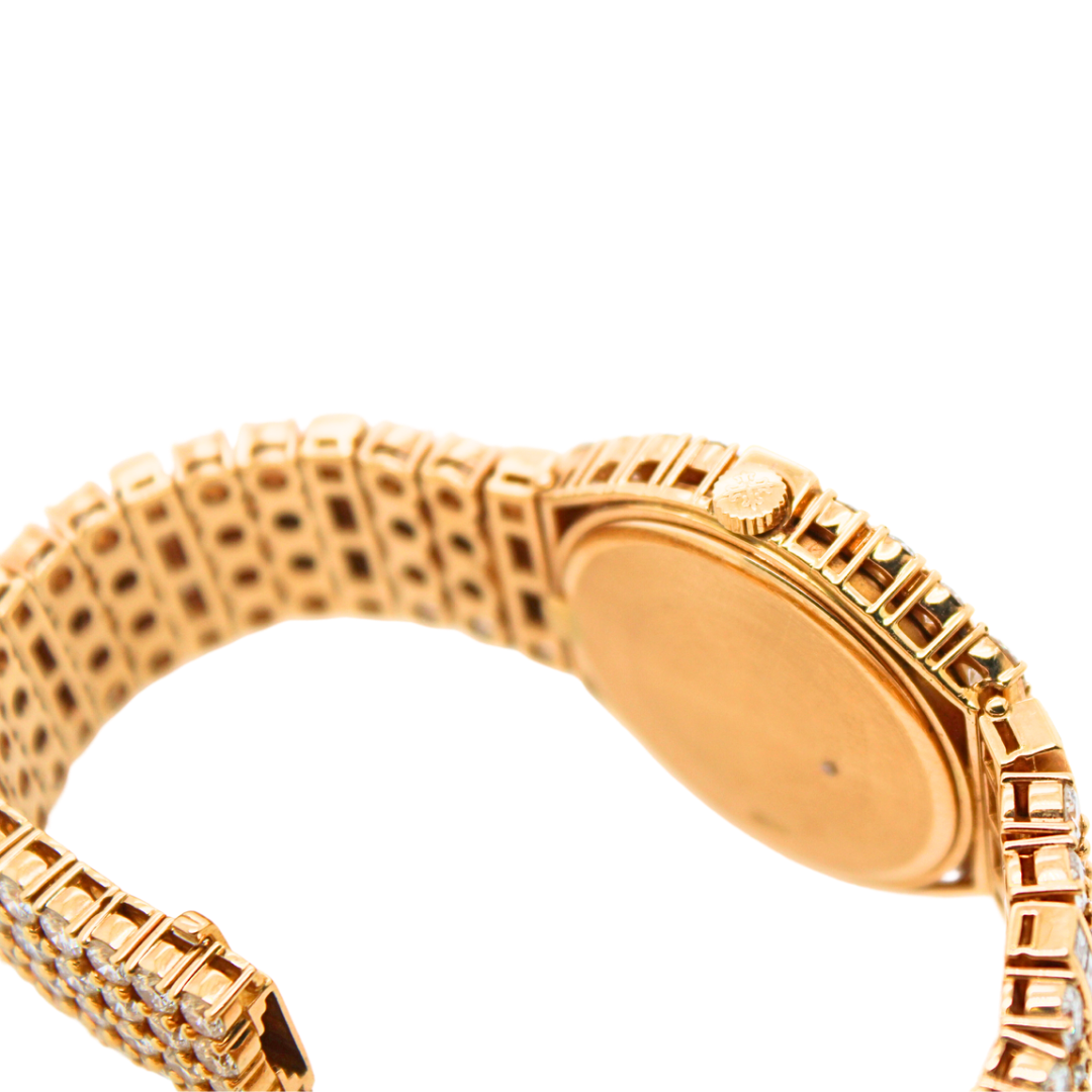 PATEK PHILIPPE 18K YELLOW GOLD DIAMOND WRISTWATCH