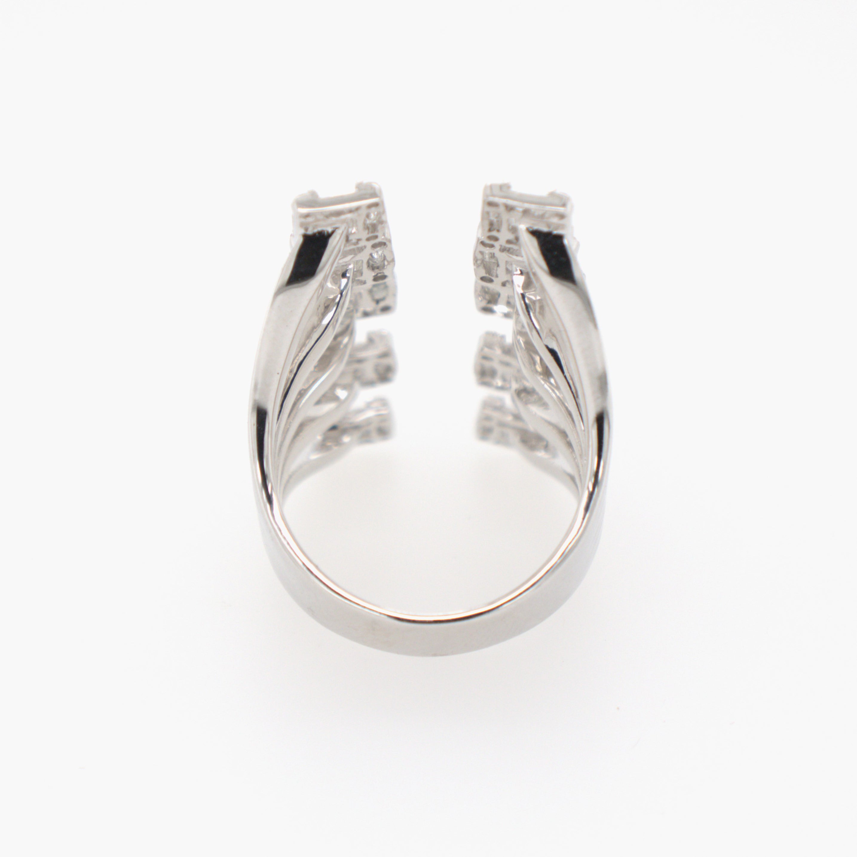 Diamond Cocktail Ring In 18K White Gold