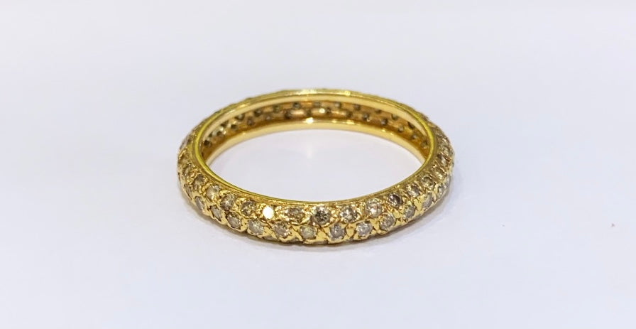 18K TRI-GOLD ETERNITY BANDS
