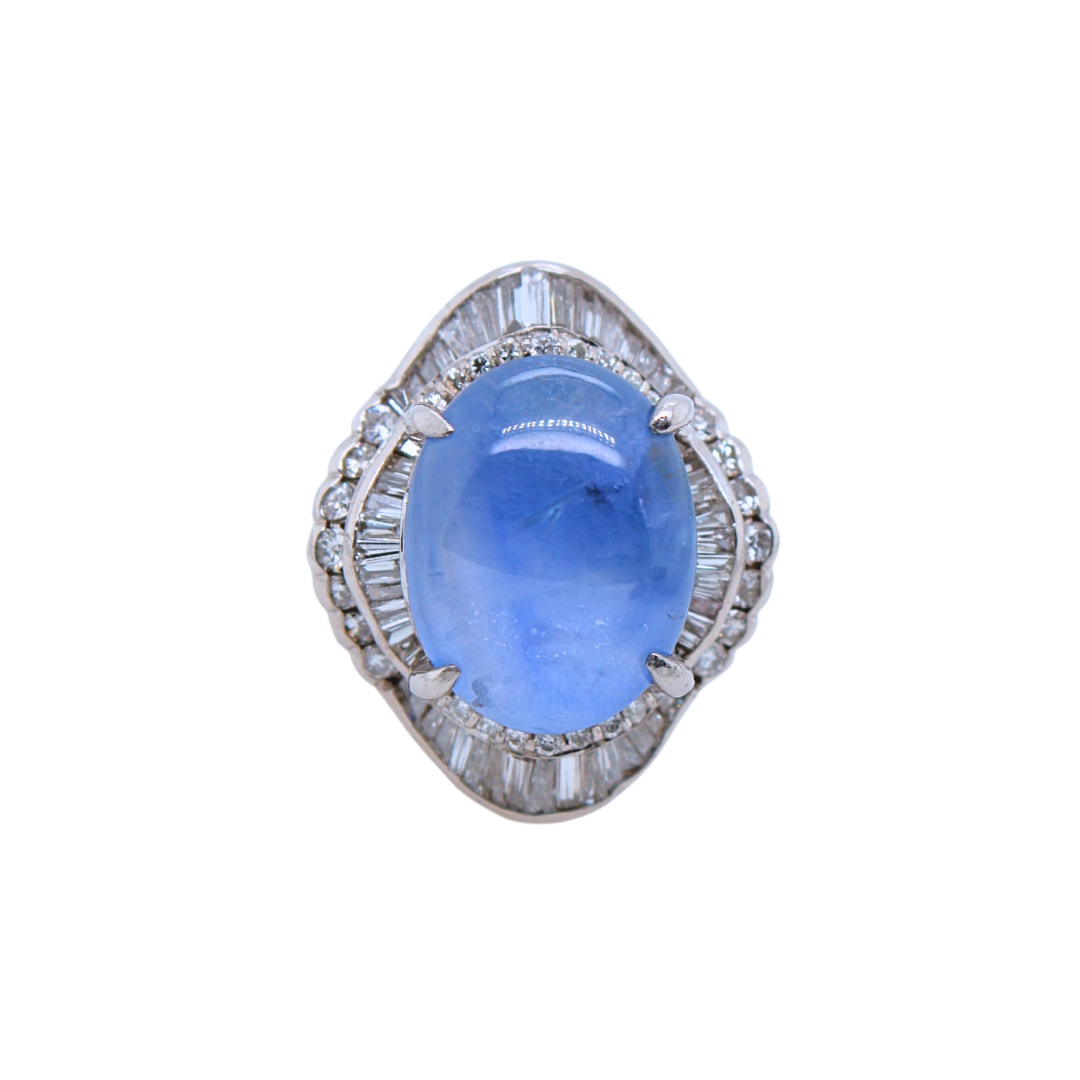 Platinum Natural Sapphire Ring