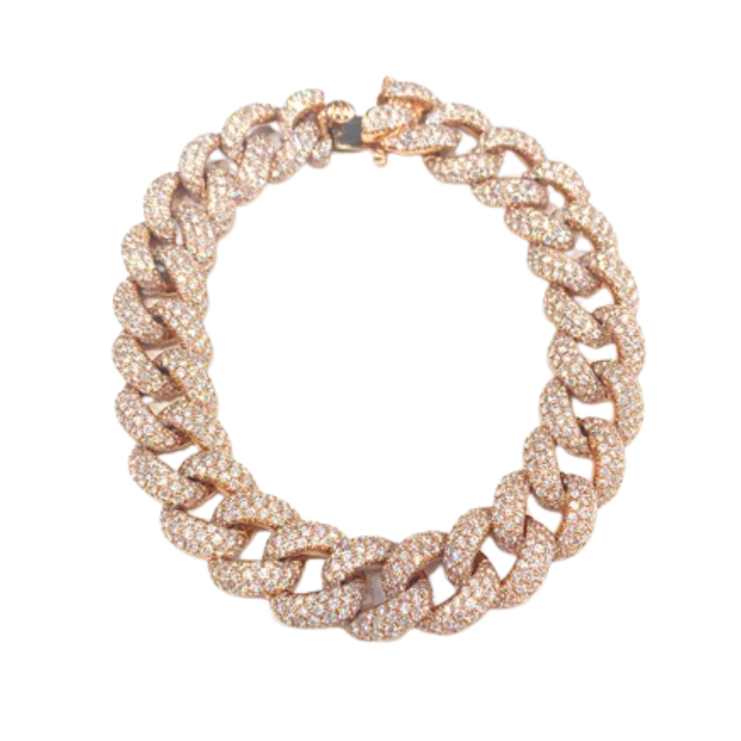 18K ROSE GOLD CUBAN LINK BRACELET