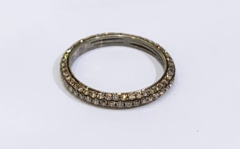 18KWG Champagne Diamond Band