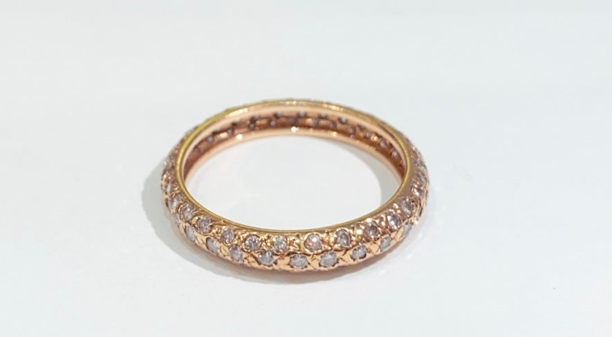 18K TRI-GOLD ETERNITY BANDS