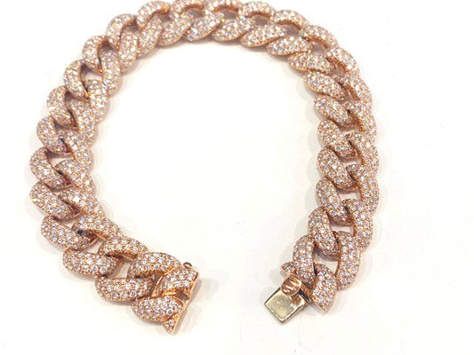 18K ROSE GOLD CUBAN LINK BRACELET