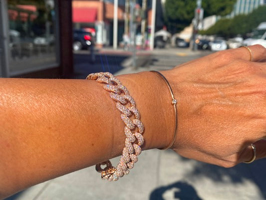 18K ROSE GOLD CUBAN LINK BRACELET