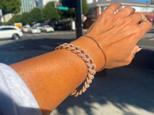 18K ROSE GOLD CUBAN LINK BRACELET