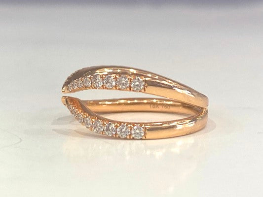 18K ROSE GOLD DOUBLE-V RING