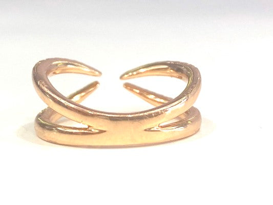 18K ROSE GOLD DOUBLE-V RING