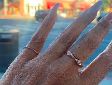 18K ROSE GOLD SKELETON RING