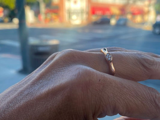 18K ROSE GOLD SKELETON RING