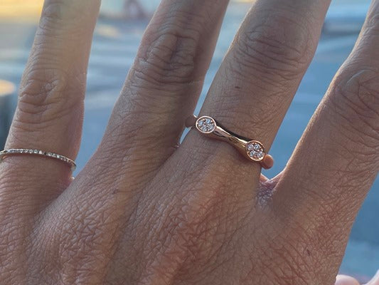 18K ROSE GOLD SKELETON RING
